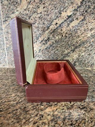 RARE VINTAGE 60s Audemars Piguet Vintage Burgundy Red Watch Box Case Leather Set 9