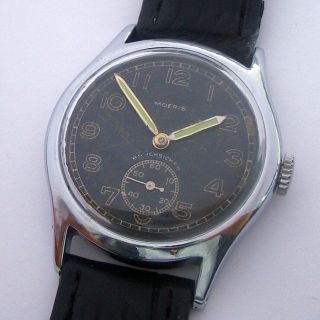 Rare Wristwatch German Army Moeris Dh Of Period Ww2
