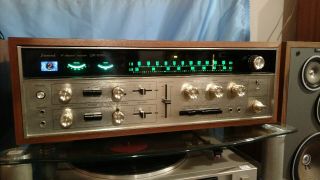 Vintage Sansui Qr 6500 Quad Stereo Receiver Monster Power Led Lamps Video