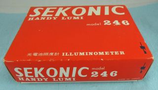 VERY GOOD Vintage Sekonic Handy Lumi Model 246 Illuminometer Light Meter Japan 8