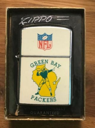 Vintage Green Bay Packers Zippo Lighter 1963 Antique Nfl Rare