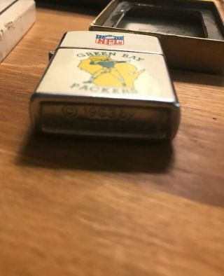 Vintage Green Bay Packers Zippo Lighter 1963 Antique NFL RARE 2