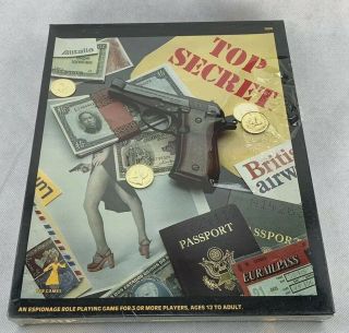 Top Secret 7006 Espionage Roleplaying Game Box Adventure 1981 Vintage