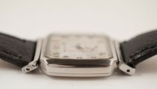 Vintage 1949 Hamilton 747 Men ' s Wristwatch Stainless Steel Square Octagon Case 4