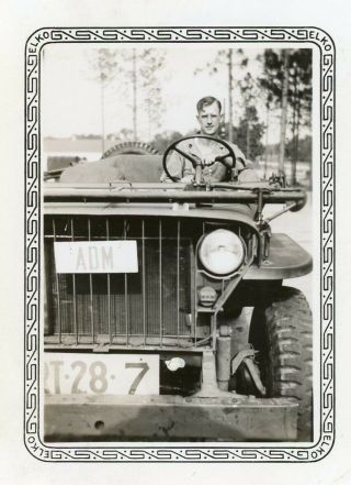 Org Wwii Photo: American Gi’s With Adm Willy’s Jeep