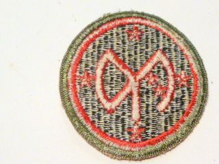 A Ww 2 U S Army 27th Division No Star Type O D Border Cut Edge Whit Back Patch