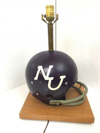 Vintage 1970’s Northwestern University Helmet Lamp Riddell Kra - Lite Ncaa