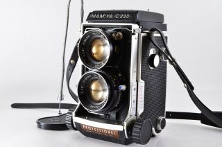 【rare Mint】 Mamiya C220 Pro Brown Plate,  80mm F2.  8 Blue Dot From Japan 702y