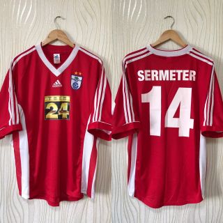 Grasshopper 1998 1999 Away Football Shirt Red Vintage Match Worn? 14 Sermeter