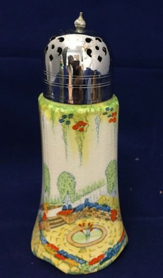 Rare Vintage Lilypond Pattern Coronet Ware? Sugar Shaker Made In England