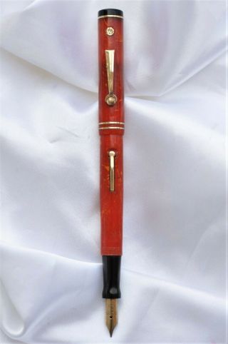 Restored Vintage Red Wahl Eversharp Gold Seal Fountain Pen – Stub Nib 2