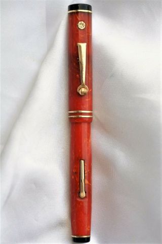 Restored Vintage Red Wahl Eversharp Gold Seal Fountain Pen – Stub Nib 5