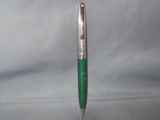 Sheaffer Vintage Pfm Ll Green And Chrome Pencil - - - Chalked On Barrel