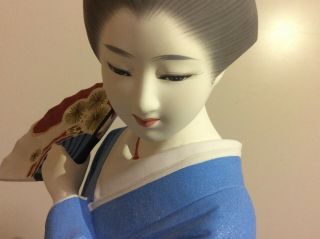 Japanese Hakata Ningyo Pottery Doll Vintage Figure Kimono Maiko Geisha