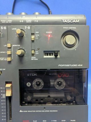 Tascam Portastudio 414 Vintage 4 Track Cassette Recorder Multitrack & Power Cord 2