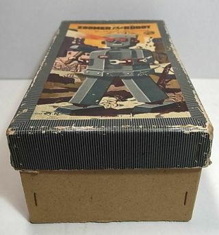 VINTAGE NOMURA ZOOMER ROBOT BOX ONLY.  1950 ' s 4