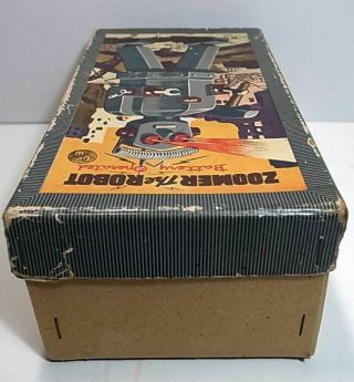 VINTAGE NOMURA ZOOMER ROBOT BOX ONLY.  1950 ' s 6