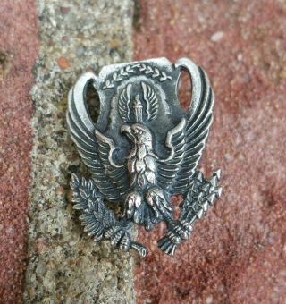 Vtg Sterling Silver Wwii Era Military Insignia Pin Army - Ns Meyer Inc York