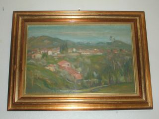 Vintage Sicily - Italian Landscape Oil Painting / Signed
