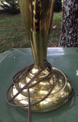 1 Vintage Mid Century Heavy Brass Stiffel Lamps 29 