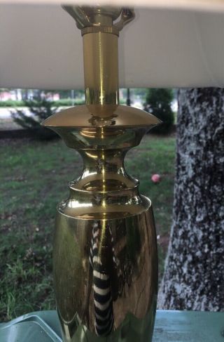 1 Vintage Mid Century Heavy Brass Stiffel Lamps 29 