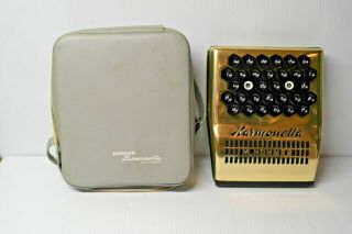 Rare Vintage Hohner Harmonetta Button Harmonica W/ Case