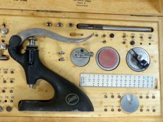 Vintage Watchmakers Deluxe Large Seitz Friction Jeweling Tool Set w/Book 6I 3