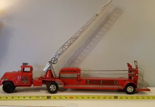 Vintage Tonka Fire Ladder Truck Firetruck Pressed Steel Toy 30 " Metal