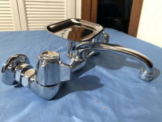 standard vtg faucet Soap dish Chrome Antique Victorian Sink Kitchen Bathroom 5