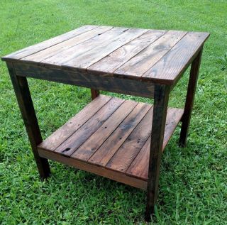 End Table - Handmade Reclaimed Pallet Wood - Upcycled - Vintage,  Rustic Look 4