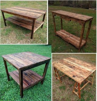 End Table - Handmade Reclaimed Pallet Wood - Upcycled - Vintage,  Rustic Look 5