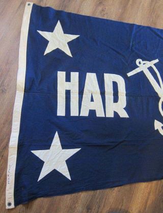 Vintage Bilge Club “Har Boat” Anchor Merchant Cotton Swallow Tail Flag 2