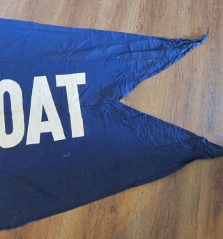 Vintage Bilge Club “Har Boat” Anchor Merchant Cotton Swallow Tail Flag 4