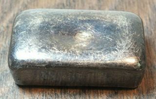 Rare Vintage JMC Johnson Matthey 3 oz Poured Silver Bar Loaf.  999 C27 4