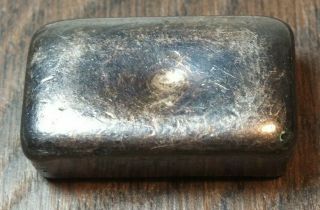 Rare Vintage JMC Johnson Matthey 3 oz Poured Silver Bar Loaf.  999 C27 5