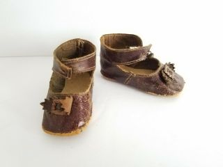 ANTIQUE MARKED DOLL SHOES FRENCH JUMEAU/ GAULTIER / BRU / STEINER 2