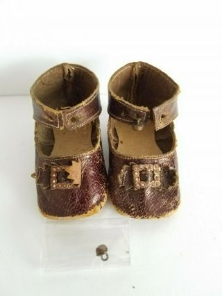 ANTIQUE MARKED DOLL SHOES FRENCH JUMEAU/ GAULTIER / BRU / STEINER 6