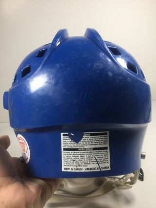 Vintage COOPER SK 2000 Large Blue Hockey Helmet w/ FM300L Face Mask Cage Canada 6