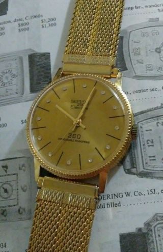 Vintage Longine 23 Electra Swiss Made Wind Up Wrist Watch