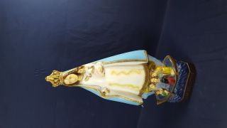 Vintage 27 " Statue Our Lady Of Charity Caridad Del Cobre Senora De Figurine Vg