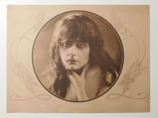 THEDA BARA - Vintage Silent Film Star VAMP Oval Portrait MOVIE PHOTO 2