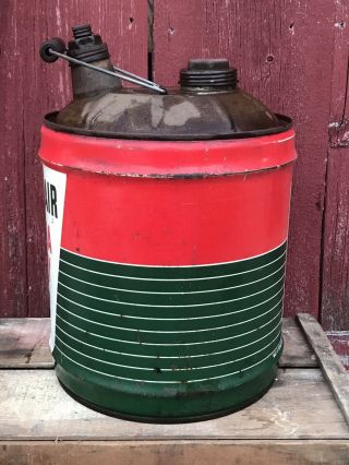 Vintage 5 Gallon SINCLAIR GAS STATION Motor Oil Dino Advertising Metal Can 4