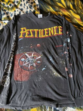 Vintage Pestilence Spheres Long Sleeve Shirt,  Asphyx,  Bolt Thrower,  Dismember