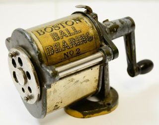 Boston Balll Bearing No.  2 Destop Mounted Pencil Sharpener 1910 Vtg Antique