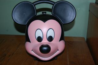 Vintage Mickey Mouse Head Lunch Box By Aladdin