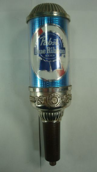 Pabst Blue Ribbon Beer Tap Handel Keg Vtg Brewery Bar Man Cave
