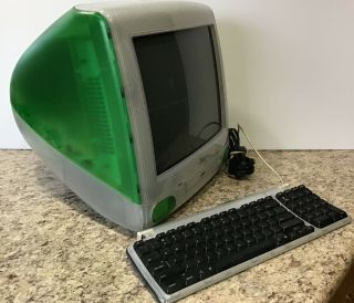 Apple Imac M4984 Vintage All - In - One Green Desktop Computer 333mhz Powerpc G3