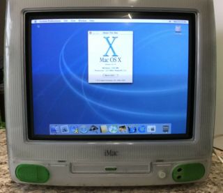 Apple iMac M4984 Vintage All - In - One Green Desktop Computer 333MHz PowerPC G3 2