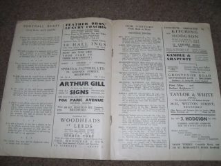 VINTAGE PRE WAR PROGRAMME BRADFORD PARK AVENUE V SHEFFIELD UNITED 7TH SEPT 1935 4