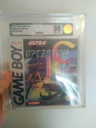 Operation C (nintendo Game Boy,  1991) Graded Vga 90 Gold.  Ultra Rare.